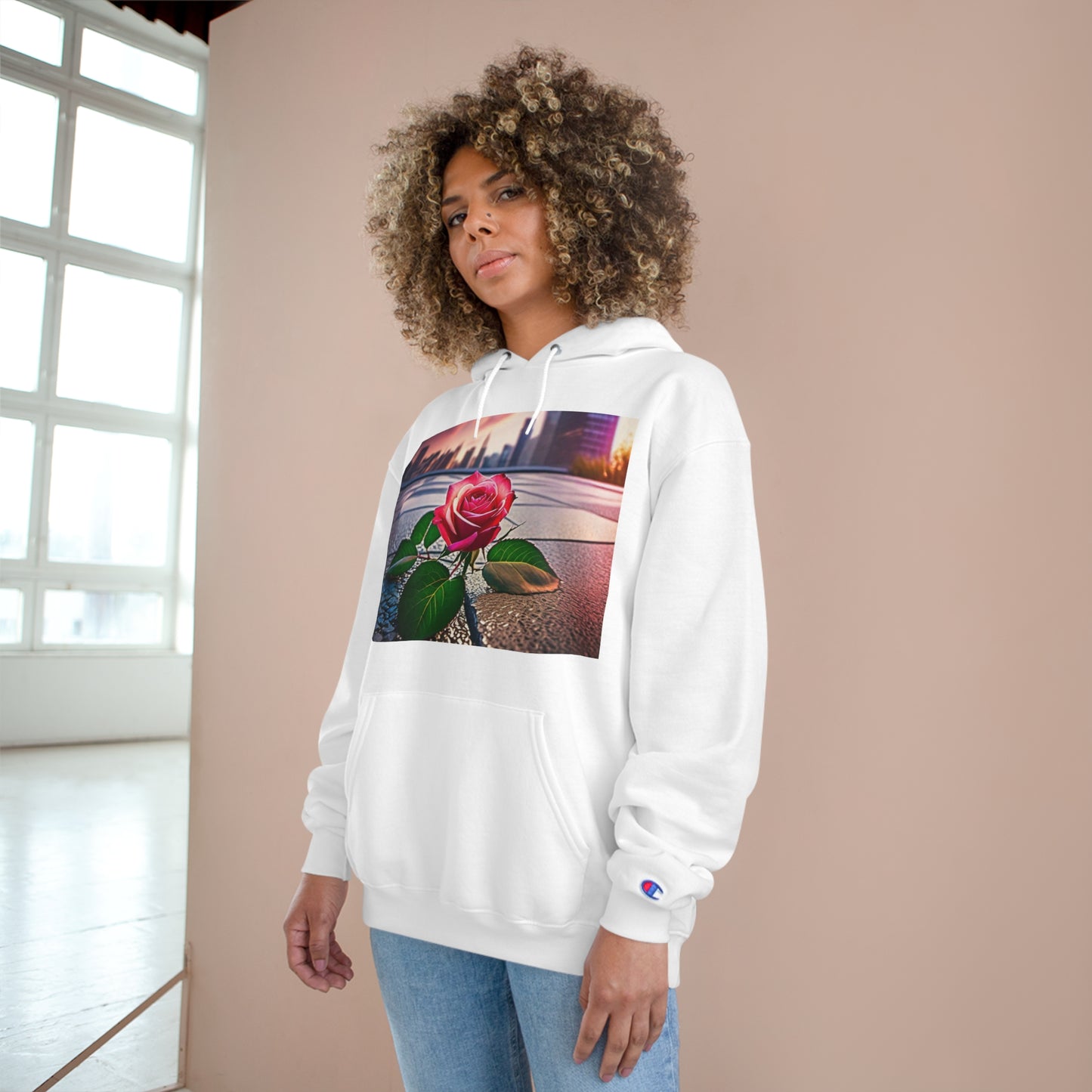 Champion Hoodie concrete roses