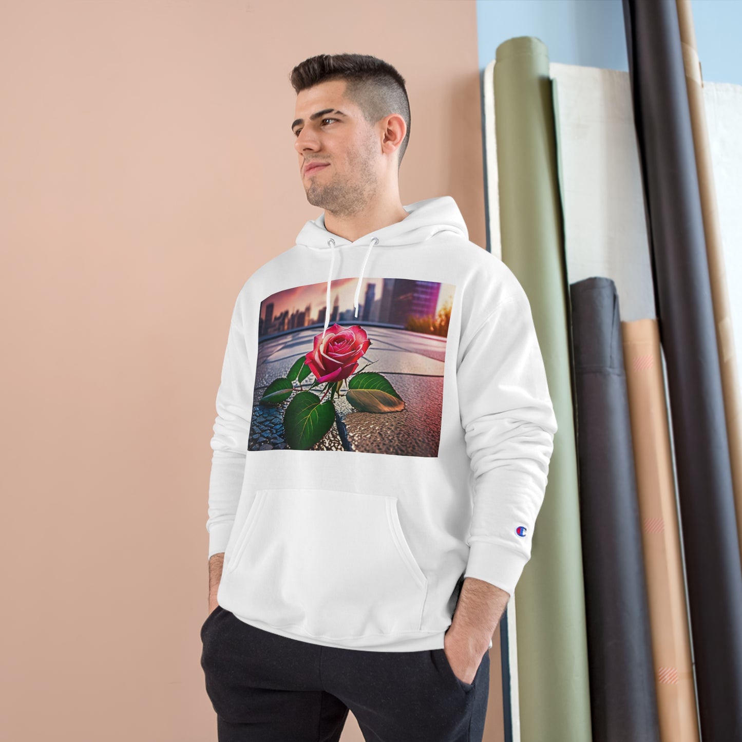 Champion Hoodie concrete roses