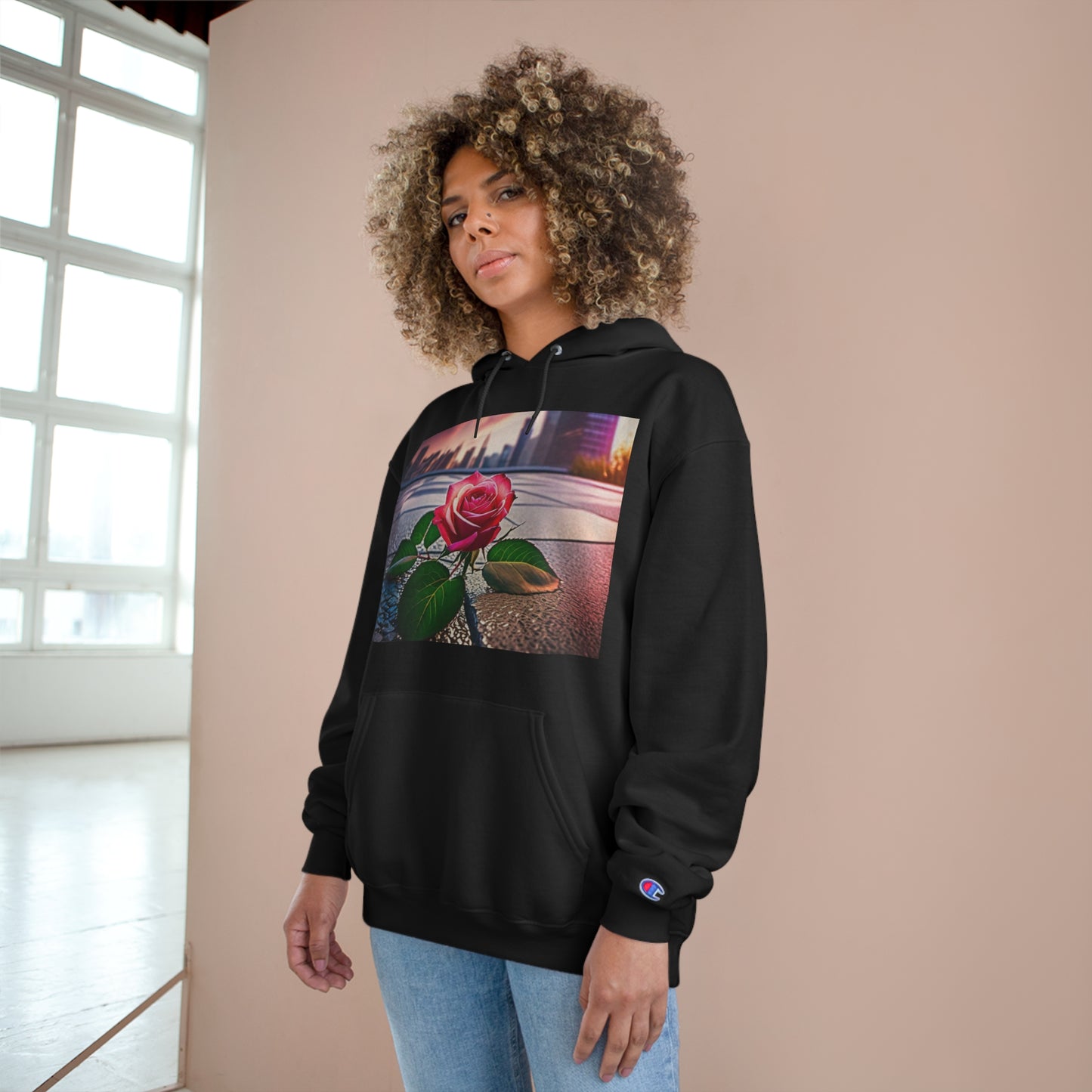 Champion Hoodie concrete roses