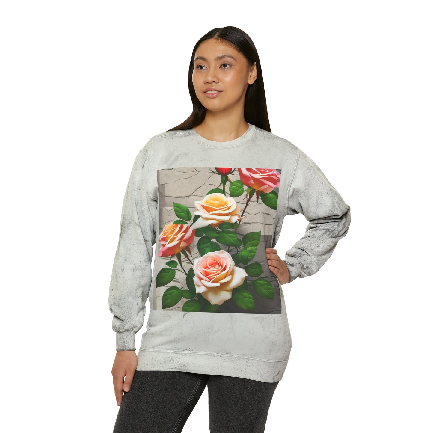 Unisex Rose Crewneck Sweatshirt