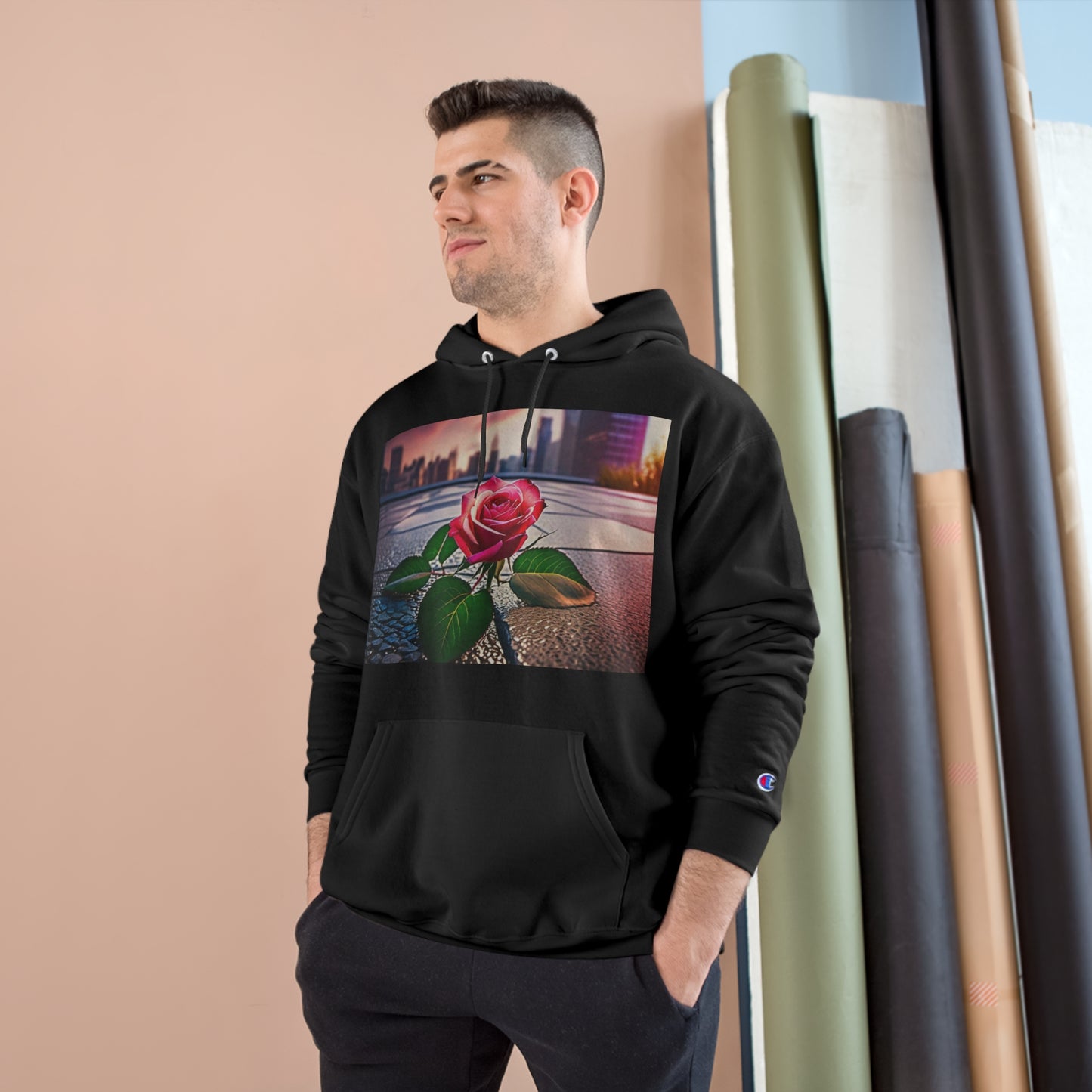 Champion Hoodie concrete roses